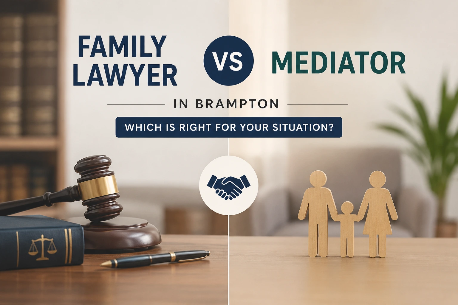 Family lawyer vs mediator in Brampton